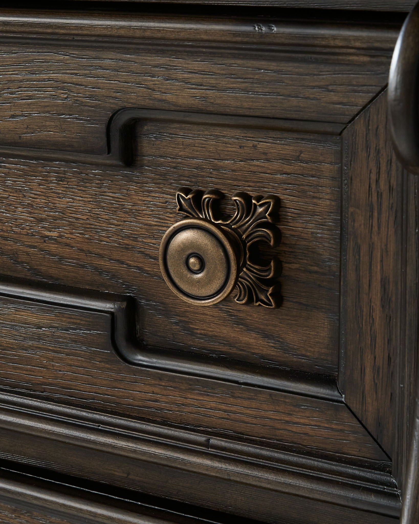 Maylee - Dresser And Mirror - Dark Brown, alternate view 2 with wood construction