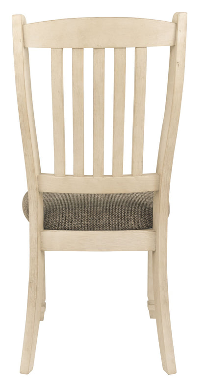 Bolanburg - Dining UPH Side Chair (Set of 2) - Rake Back - Brown / Beige, alternate view 5 with polyester fabric