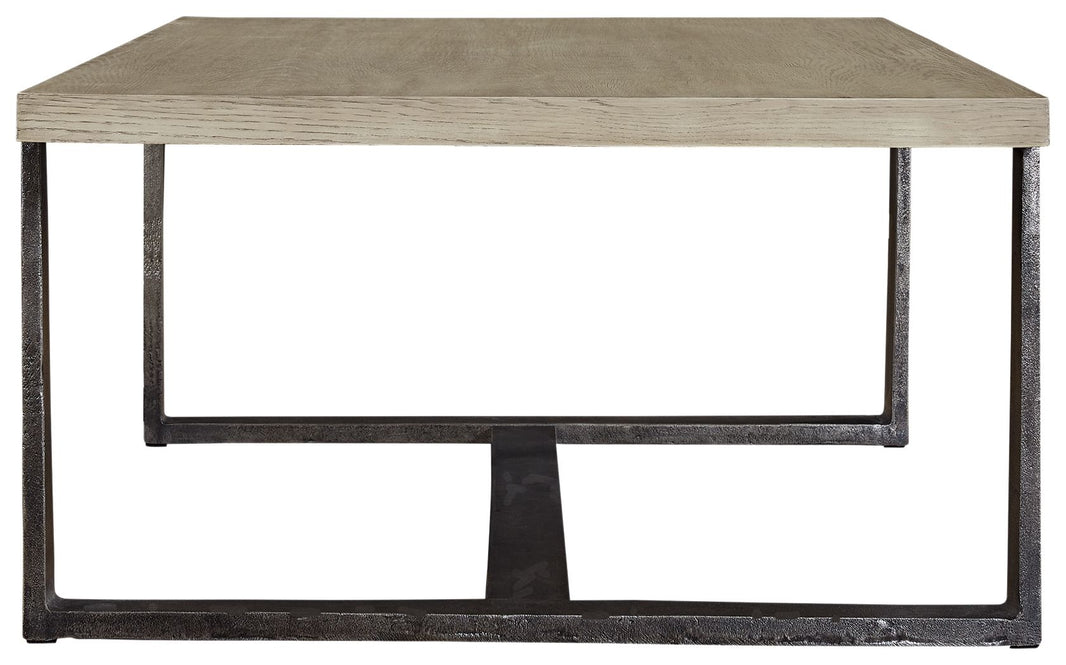 Dalenville - Rectangular Cocktail Table - Gray, alternate view 2 with engineered wood