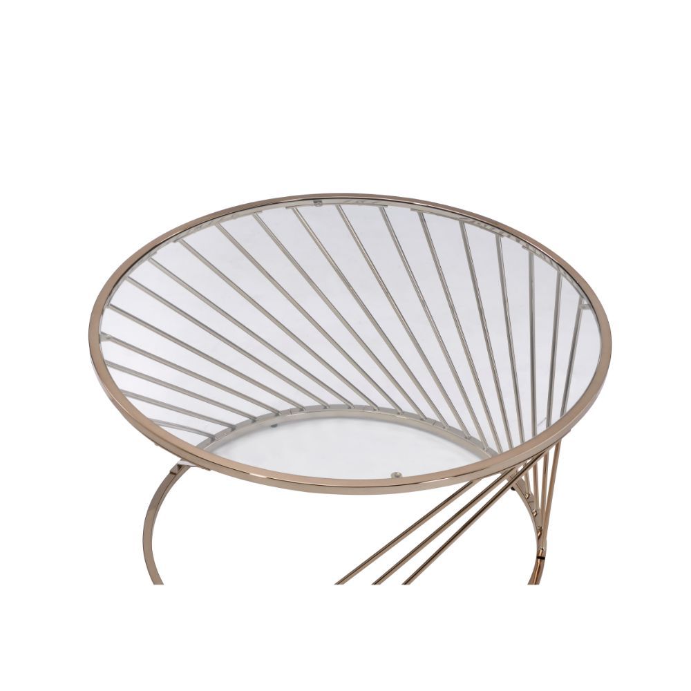 Bluelipe - Coffee Table - Champagne, alternate view 4 with glass