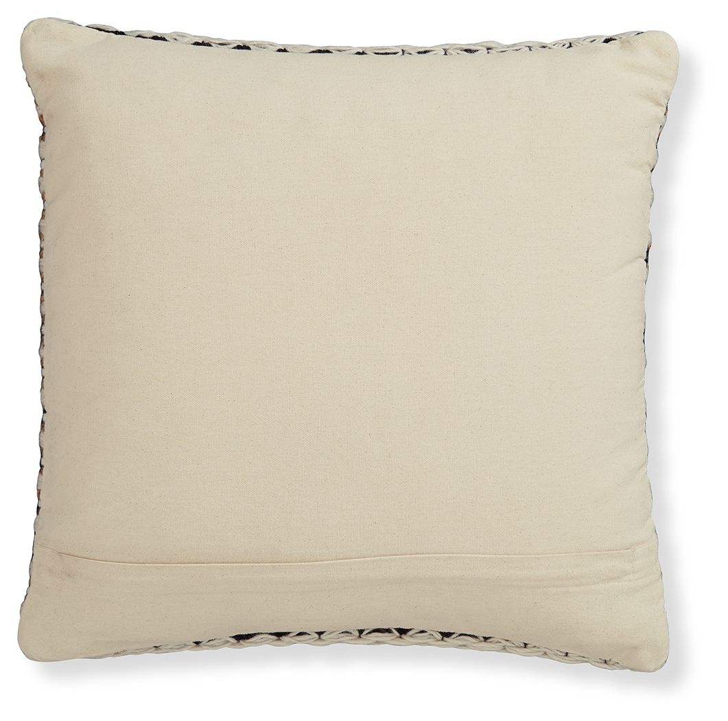 Nealington - Pillow (Set of 4) - Brown / Black / White, alternate view 3 with jute