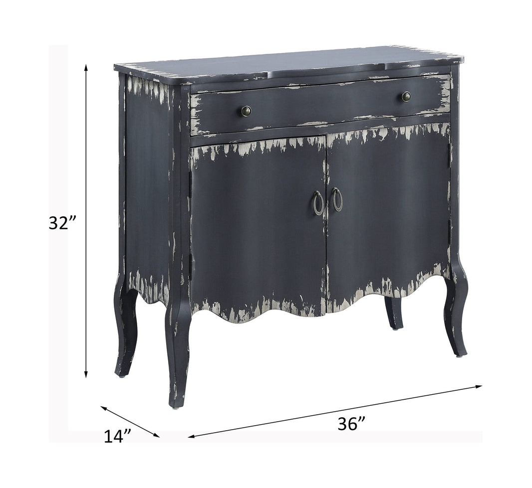 Deianira - Console Cabinet - Antique Gray, alternate view 2 with wood construction
