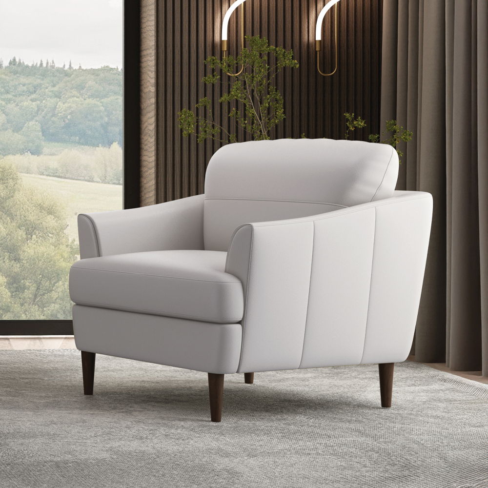 Helena - Chair, alternate view 2 with leather upholstery