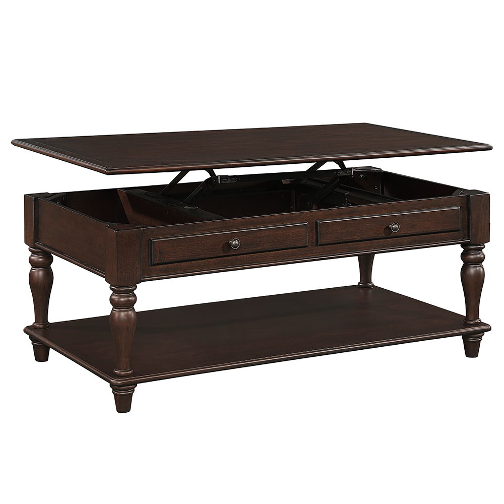 Farrel - Coffee Table With Lift Top - Walnut, alternate view 2 with wood construction
