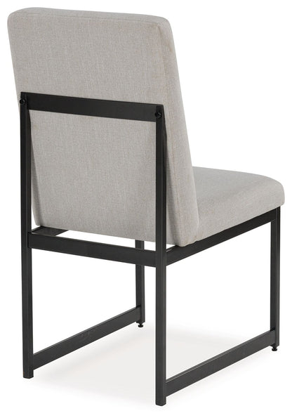Tomtyn - Dining Upholstered Side Chair (Set of 2) - Light Brown, alternate view 4 with polyester fabric