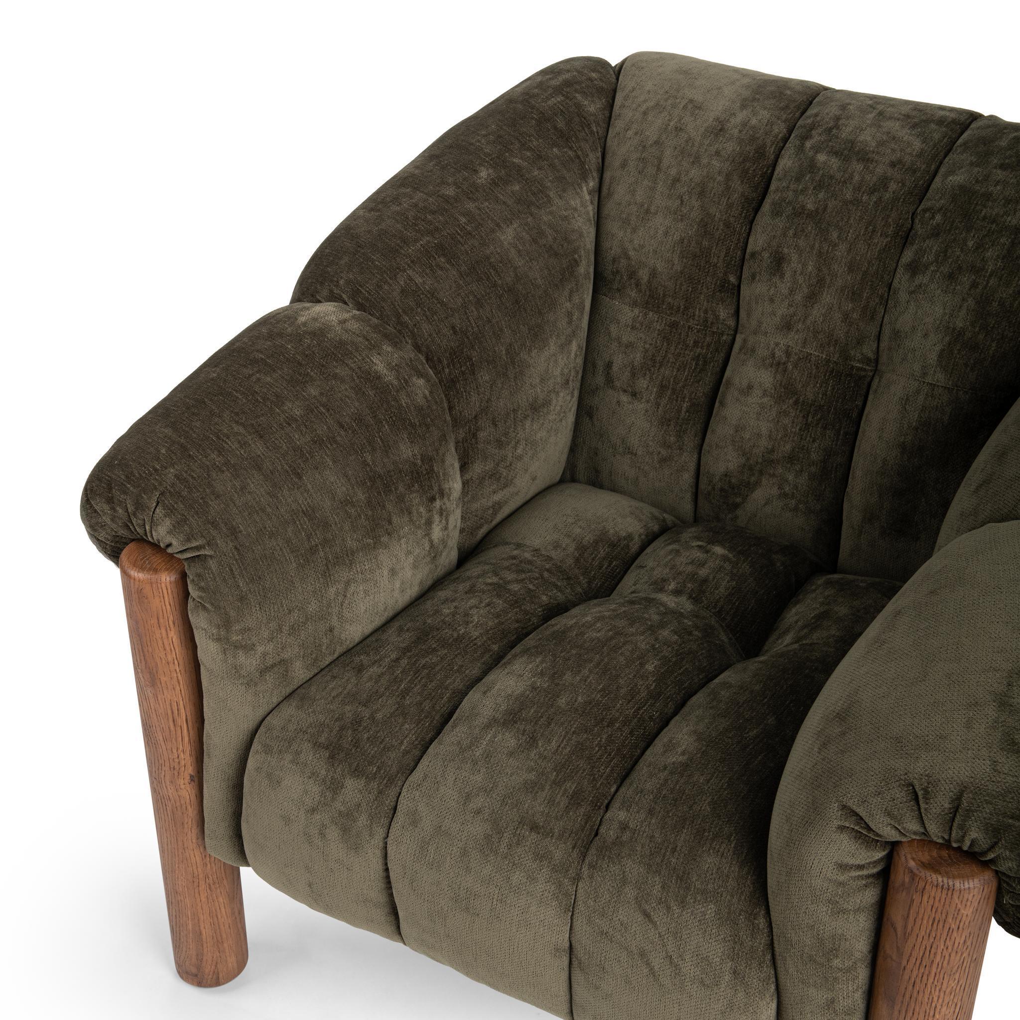 Sansa - Accent Chair - Olive Green, alternate view 7 with polyester fabric