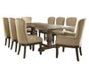 Landon - Dining Table, product view with linen fabric