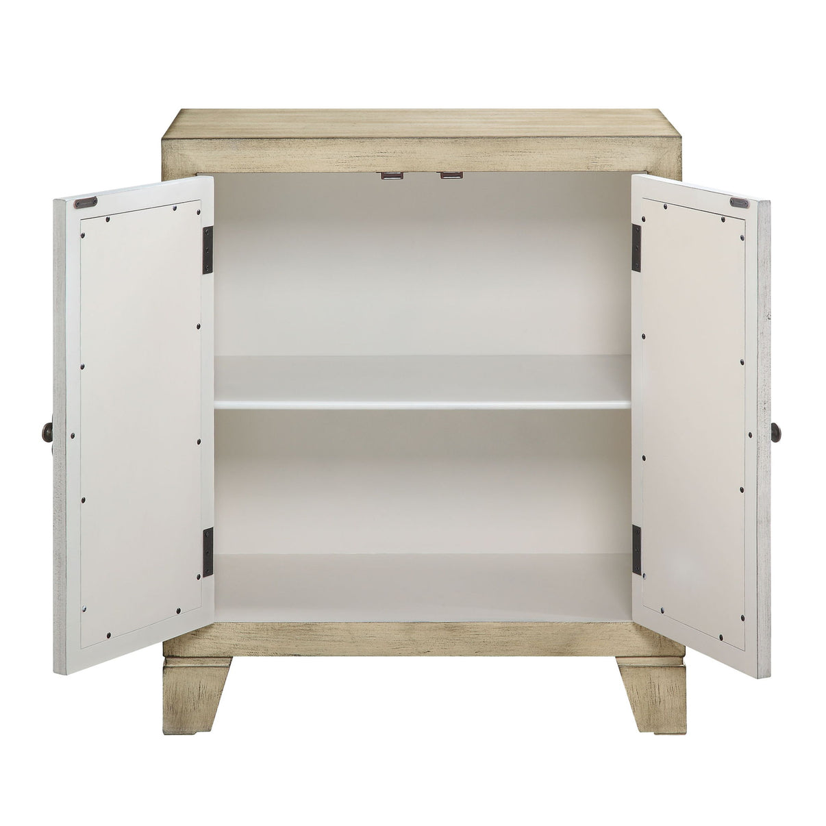Nalani - Console Cabinet - Antique White, alternate view 3 with wood construction