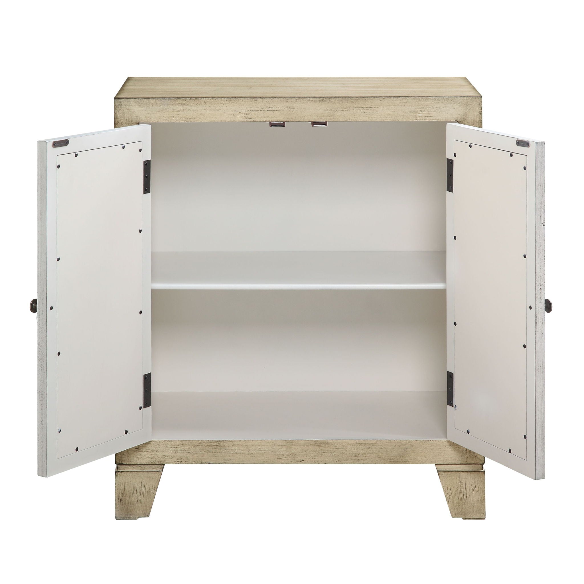 Nalani - Console Cabinet - Antique White, alternate view 3 with wood construction