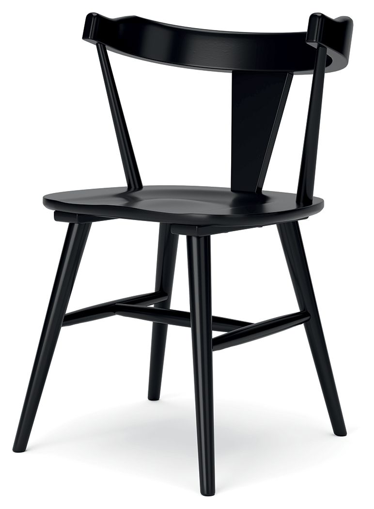 Gretlynn - Dining Room Side Chair (Set of 2) - Black, alternate view 4 with solid wood