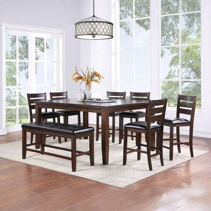 Urbana - Counter Height Table - Espresso, alternate view 4 with wood construction