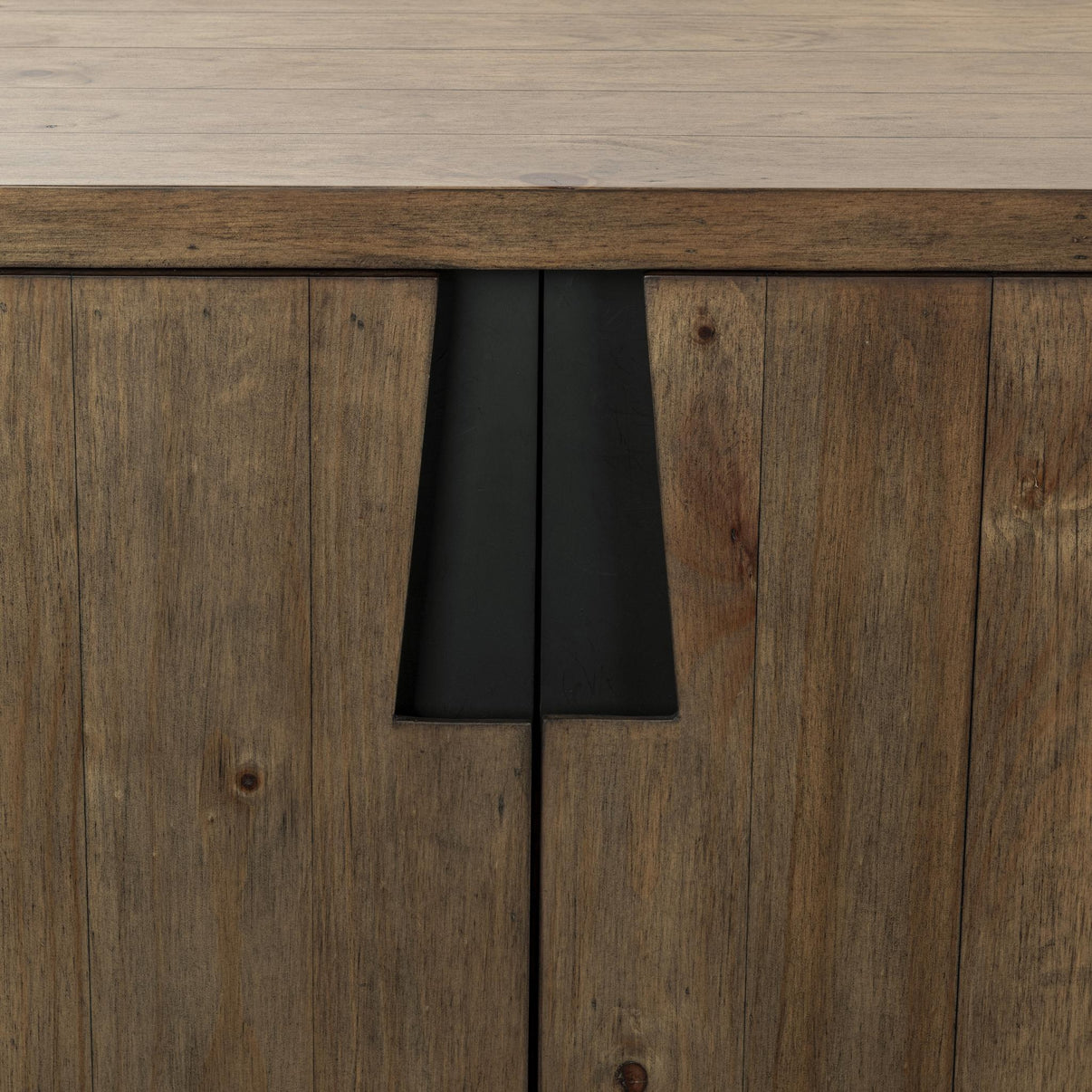 Lyra - 4 Door Buffet - Smoke Brown, alternate view 4 with wood construction