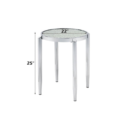 Abbe - End Table - Glass & Chrome, alternate view 2