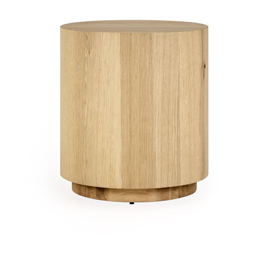 Layne - Round End Table, alternate view 3 with wood construction