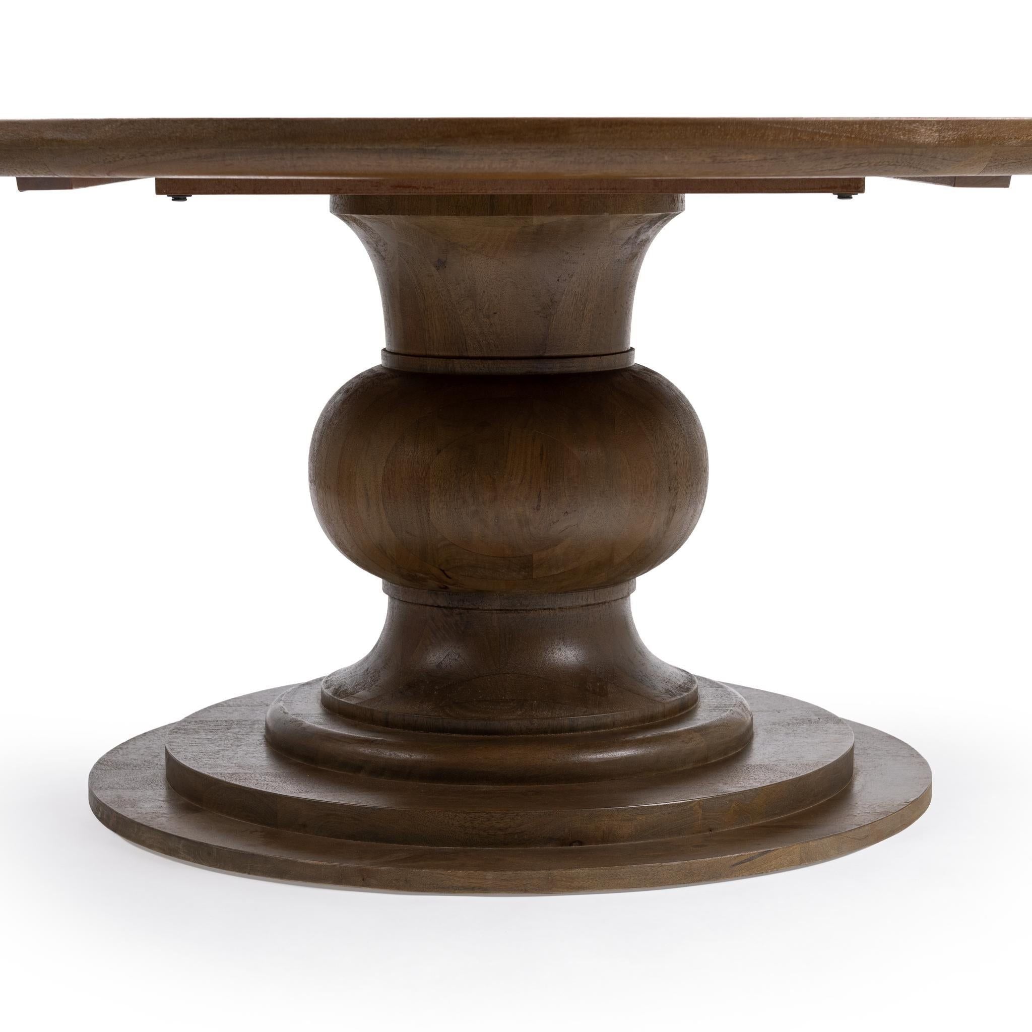 Hera - Round Dining Table, alternate view 20 with wood construction
