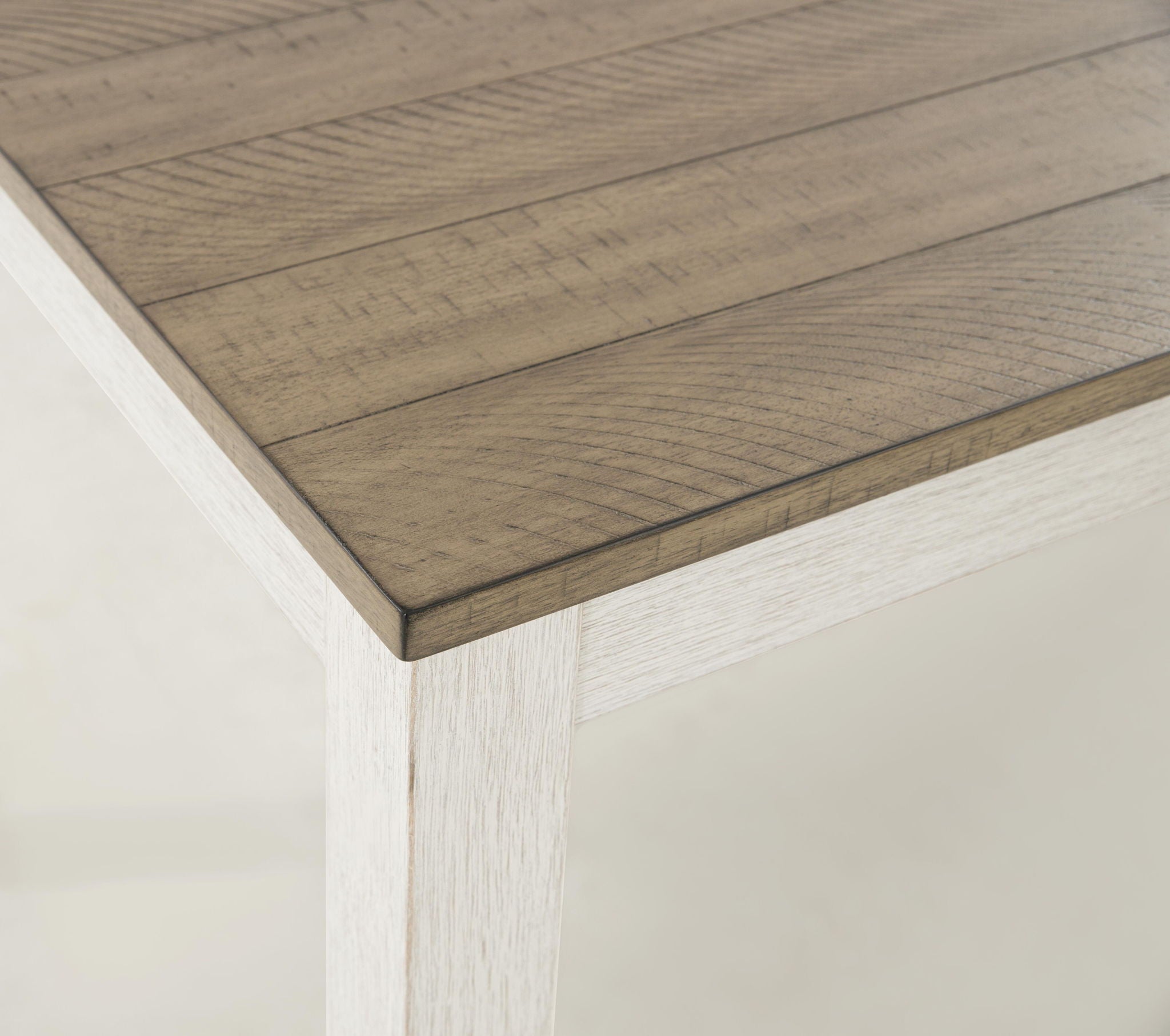 Skempton - Counter Height Dining Table and Bar Stools (Set of 7) - White / Light, alternate view 4 with polyester fabric