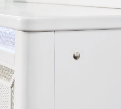 Chalanna - Dresser And Mirror - White, alternate view 6 with solid wood