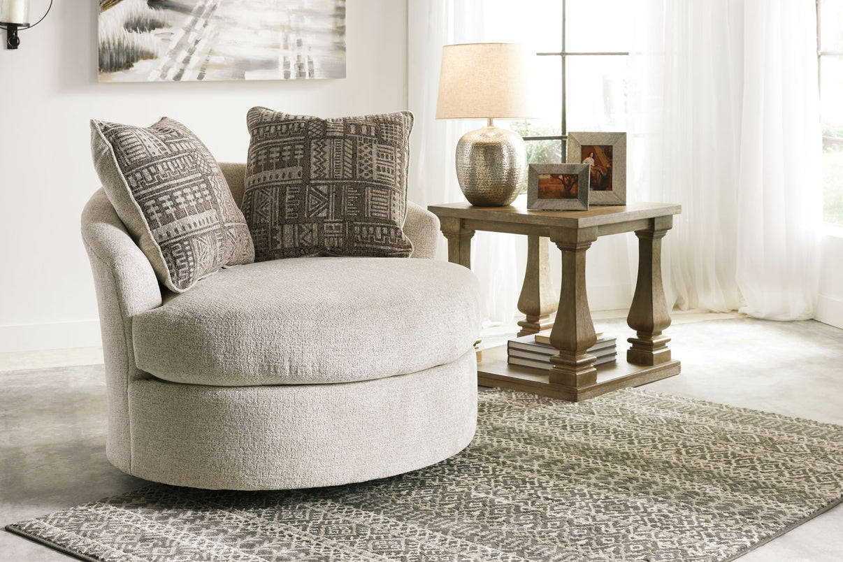 Soletren - Swivel Chair, alternate view 2 with stone