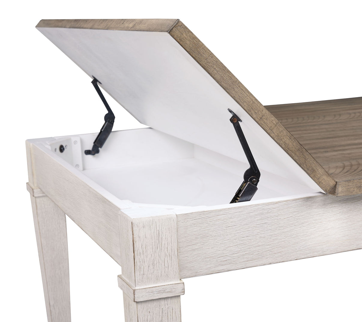 Skempton - RECT DRM Table w/Storage - White, alternate view 4 with engineered wood