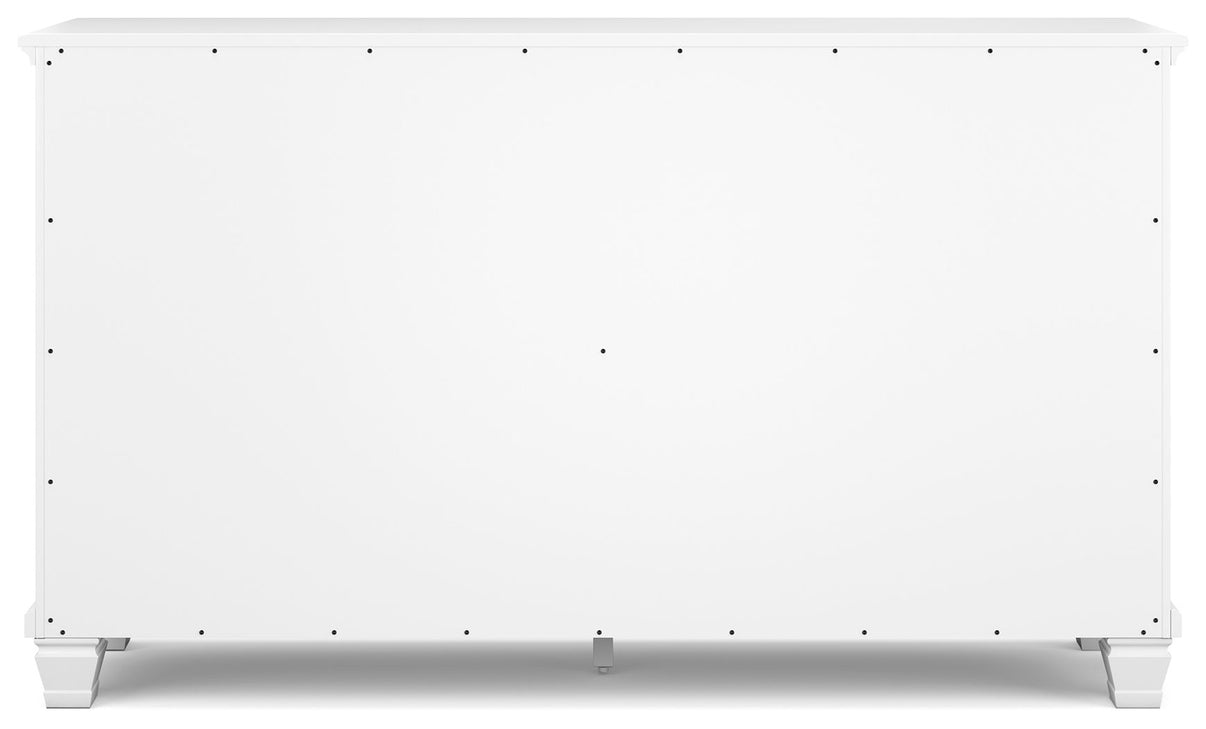 Fortman - Dresser - White, alternate view 4 with wood construction