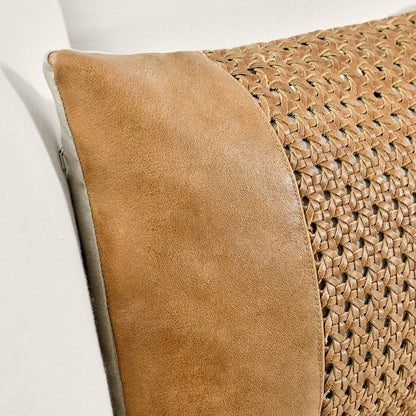 Toscano - Leather Pillow, alternate view 9 with genuine leather