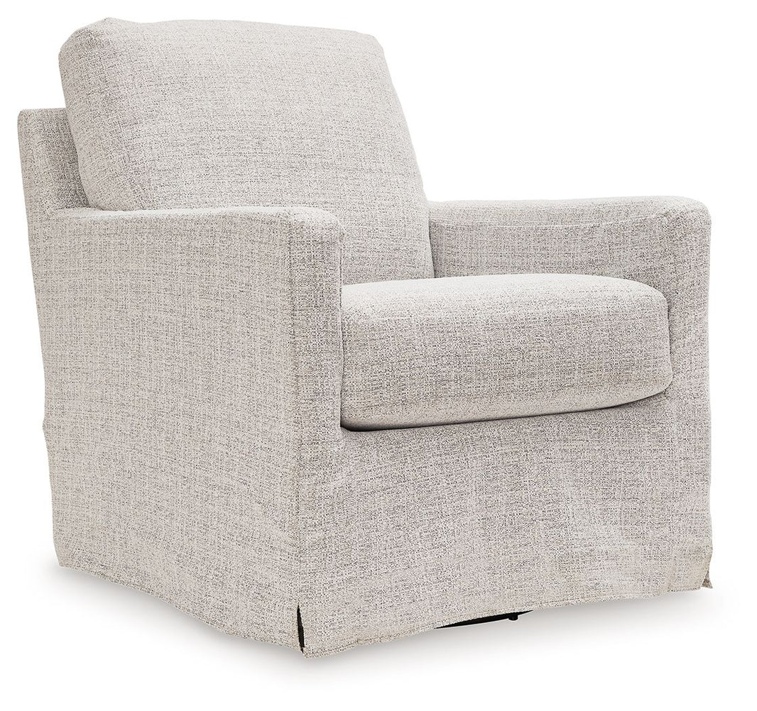 Nenana Next-Gen Nuvella - Swivel Glider Accent Chair, product view with stone