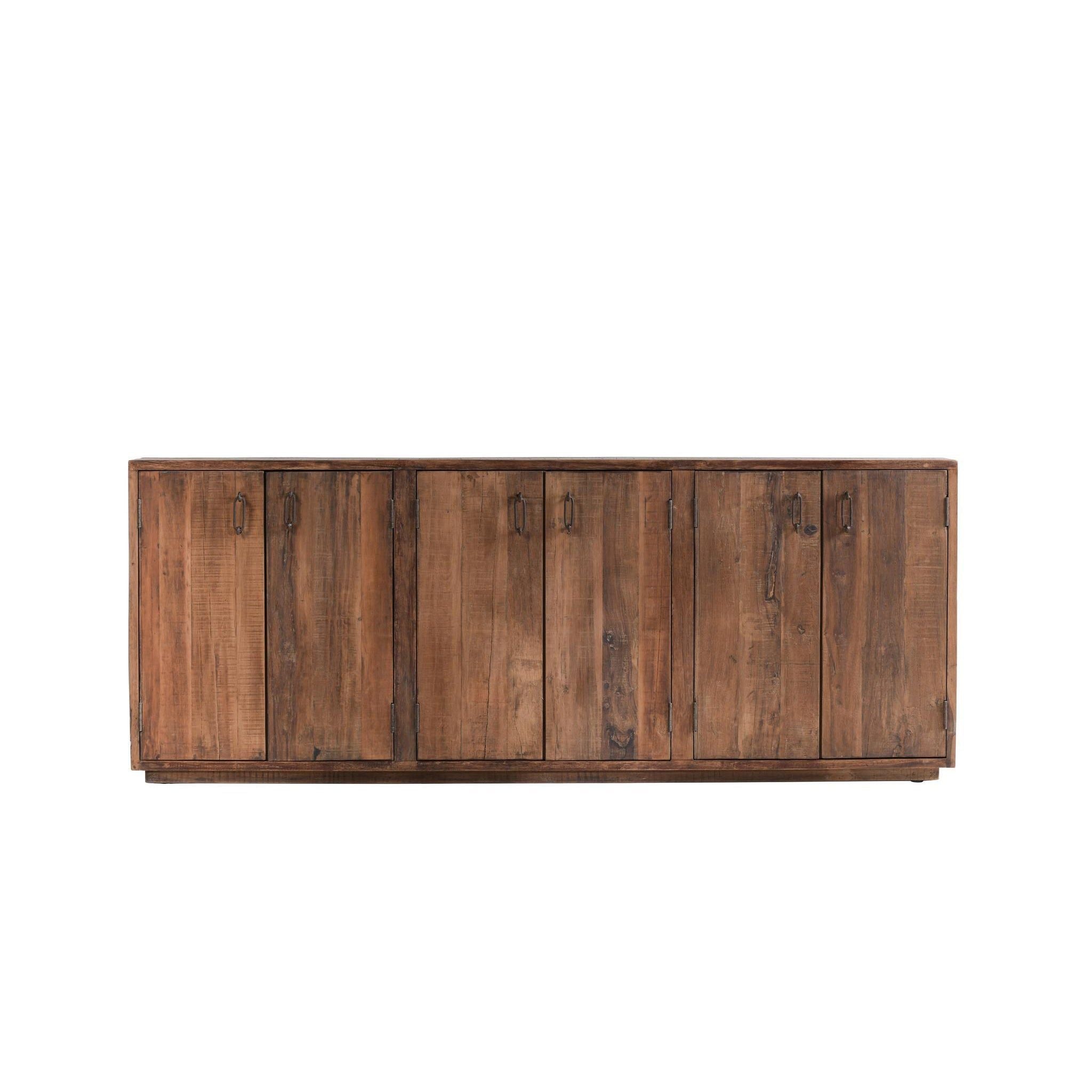 Cleo - 6 Door Buffet - Natural, alternate view 3 with linen fabric