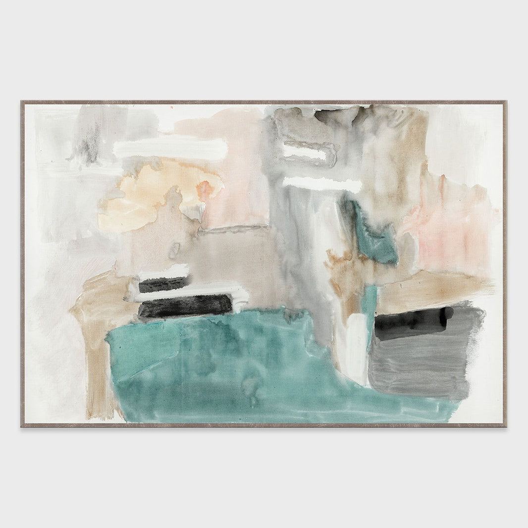 Turk - 60" x 40" Painting Art by Buddy Whitlock - Beige / Blue