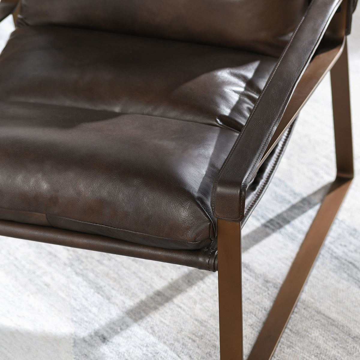 Morgan - Accent Chair, alternate view 7 with top-grain leather