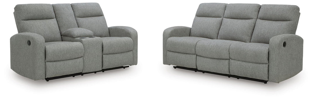 Gauntlet - 2 Pc. - Reclining Sofa And Loveseat - Sterling
