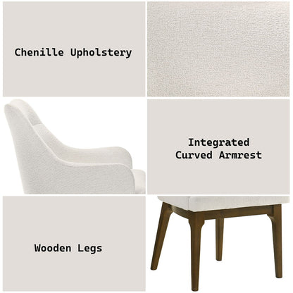 Kasha - Side Chair (Set of 2) - Chenille / Vintage Oak