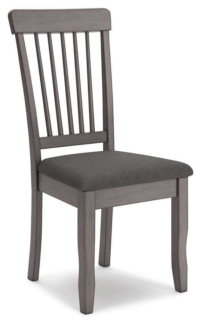 Shullden - Dining Room Side Chair (Set of 2) - Gray, product view with polyester fabric