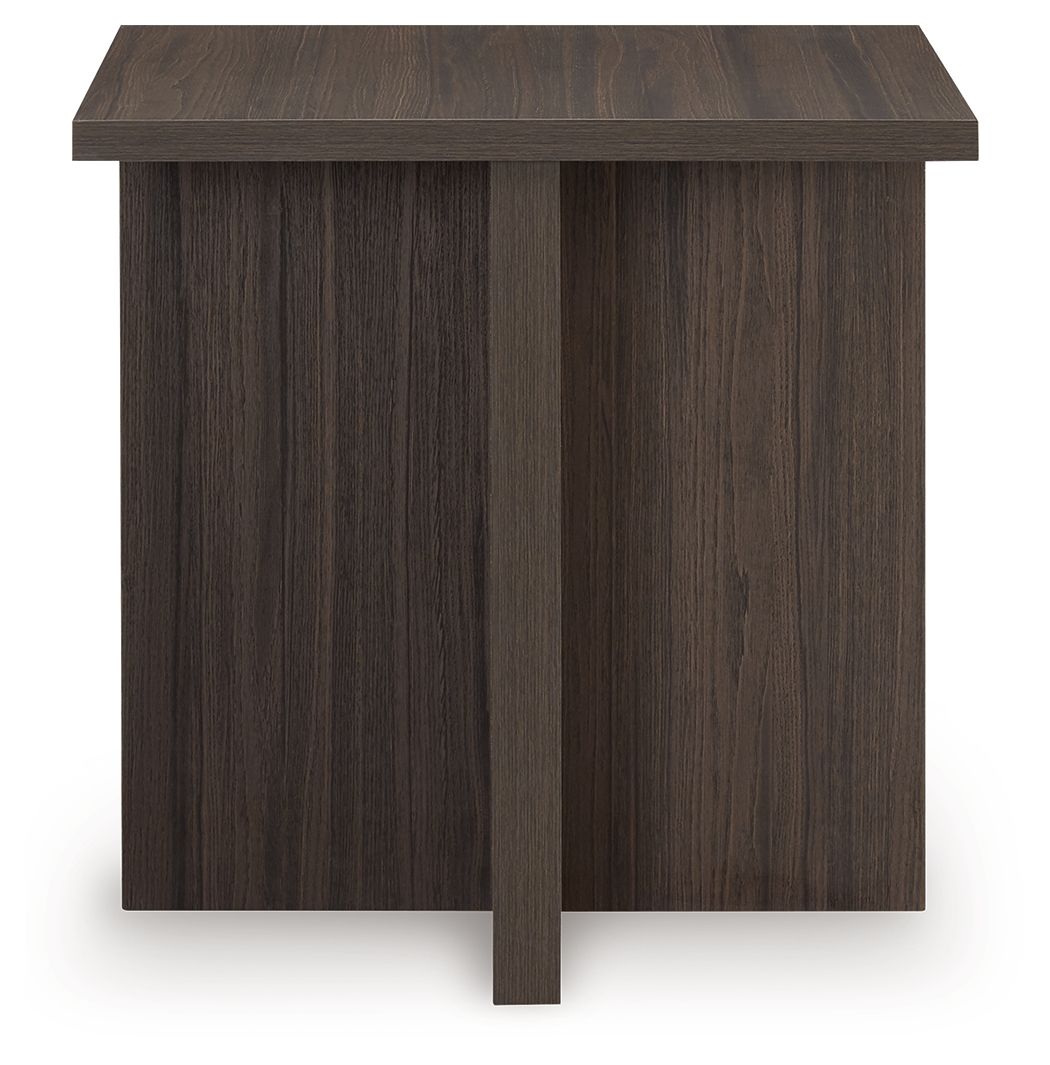 Zendex - Occasional Table Set (Set of 2) - Brown, alternate view 4 with wood construction