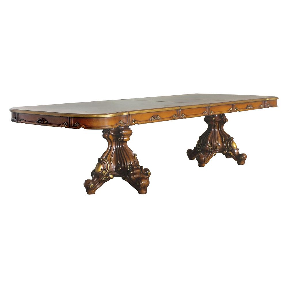 Picardy - Dining Table - Honey Oak, product view with wood construction
