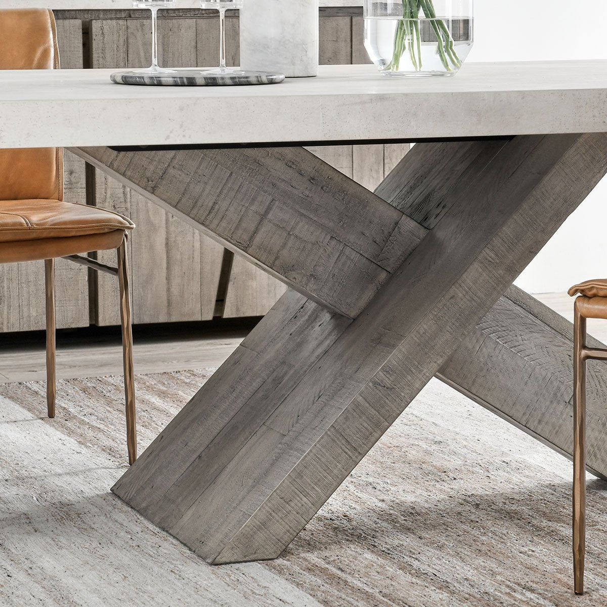 Durant - Dining Table, alternate view 4 with wood construction