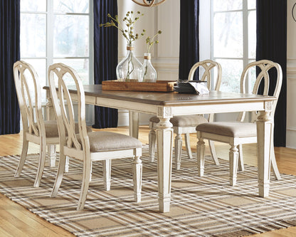 Realyn - Rectangular Dining Room Extension Table - Chipped White, alternate view 4 with engineered wood