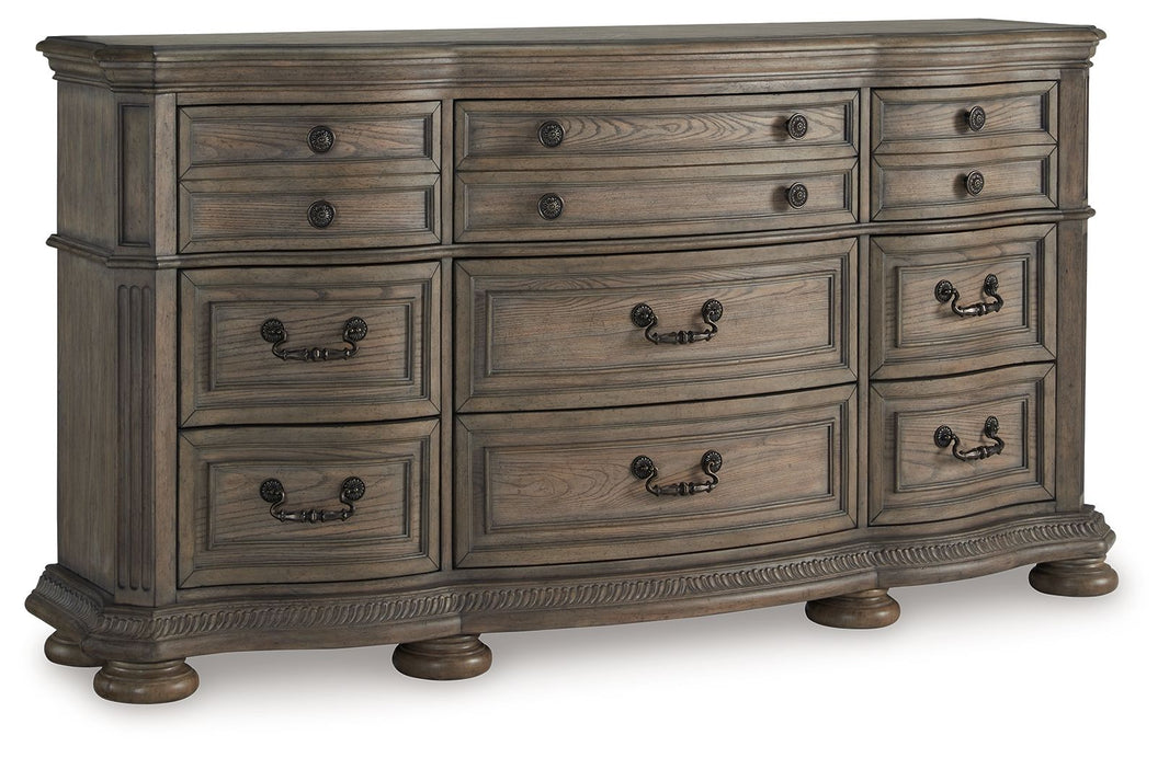 Ardenfield - Dresser - Light Brown, product view with wood construction