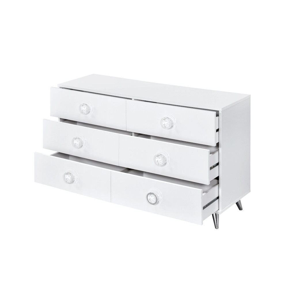 Perse - Dresser - White, alternate view 5 with metal