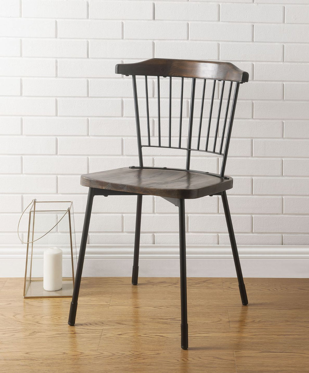 Orien - Side Chair, product view with wood construction