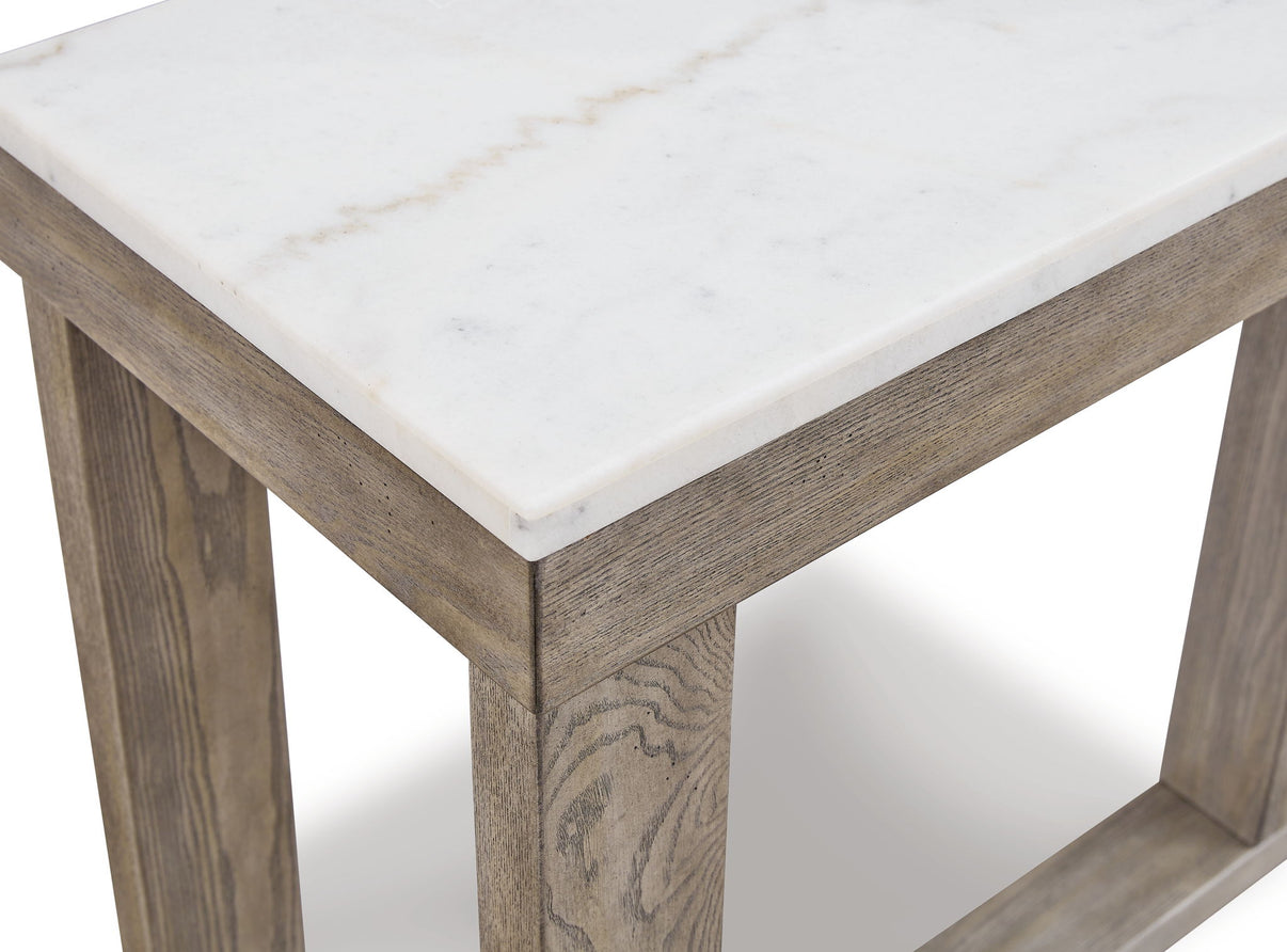 Loyaska - Sofa Table - Brown / Ivory, alternate view 5 with wood construction