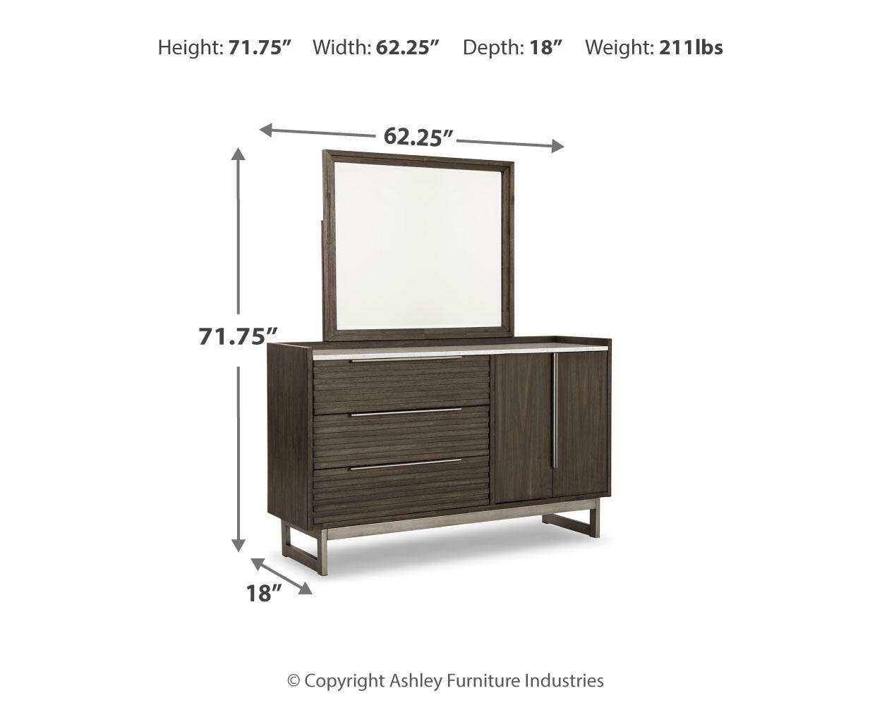 Arkenton - Dresser, alternate view 7 with marble