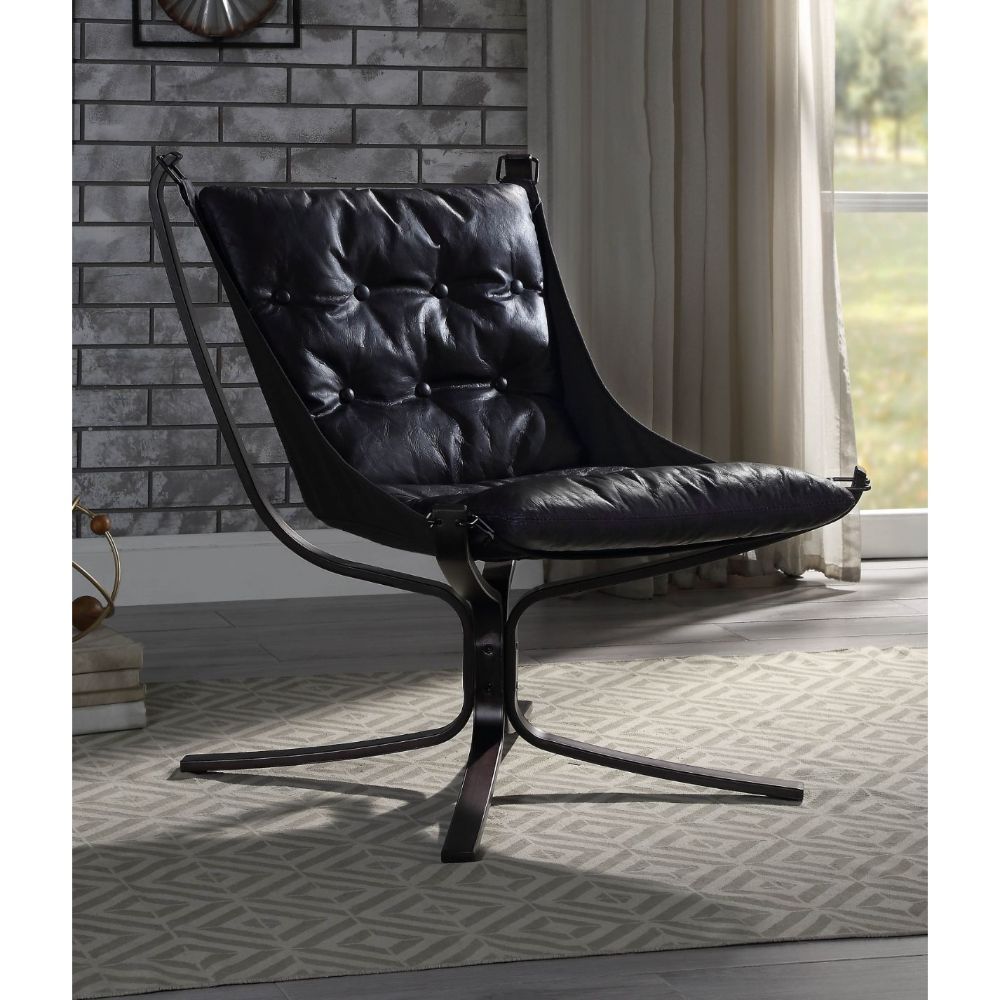 Carney - Accent Chair, alternate view 2 with top-grain leather