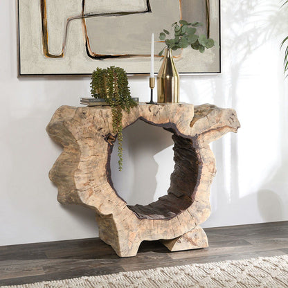 Odette - Console Table - Natural, alternate view 4 with wood construction