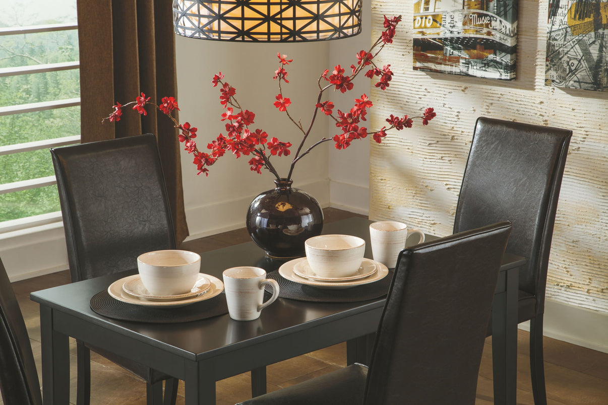 Kimonte - Rectangular Dining Room Table - Dark Brown, alternate view 5 with engineered wood