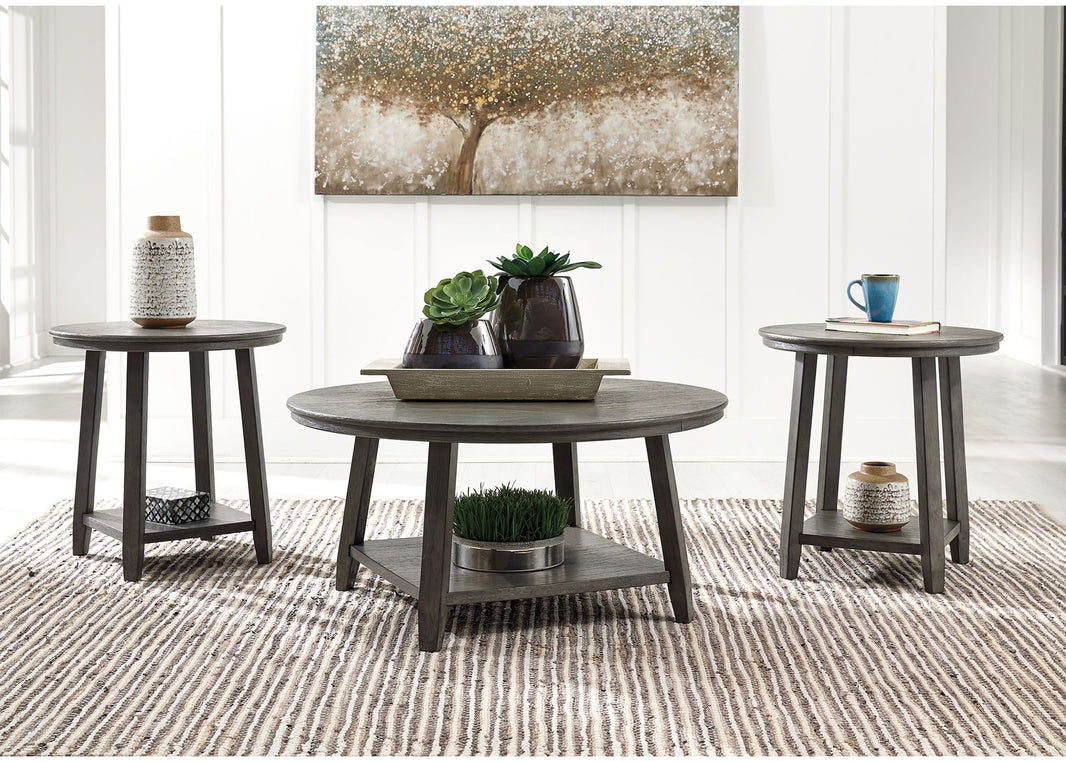 Caitbrook - Occasional Table Set (Set of 3) - Gray, alternate view 2 with engineered wood