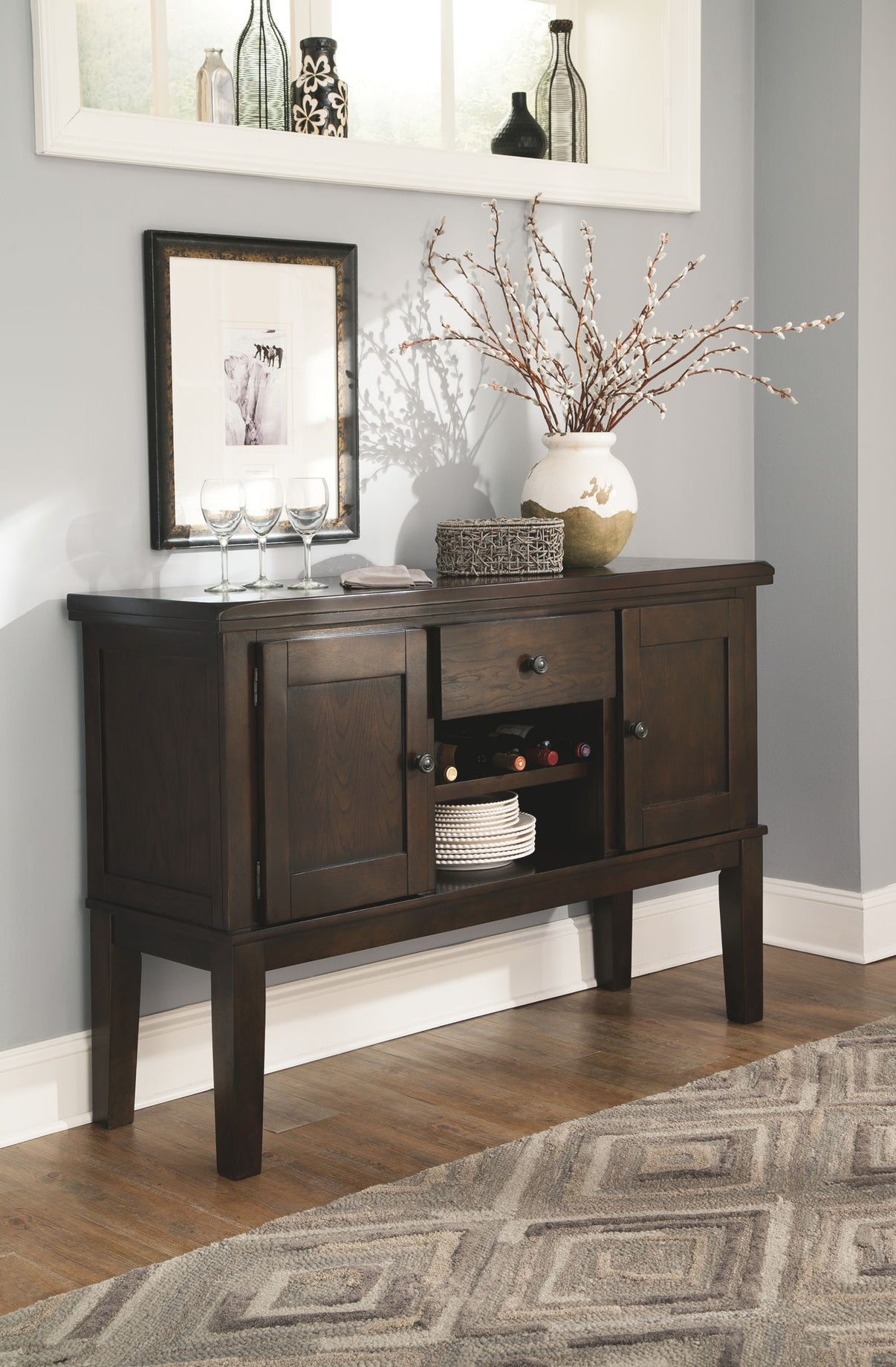 Haddigan - Dining Table With Side Chairs, alternate view 7 with wood construction