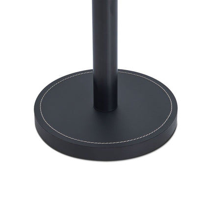 Boli - End Table - Black & Map Glass, alternate view 2 with leather upholstery