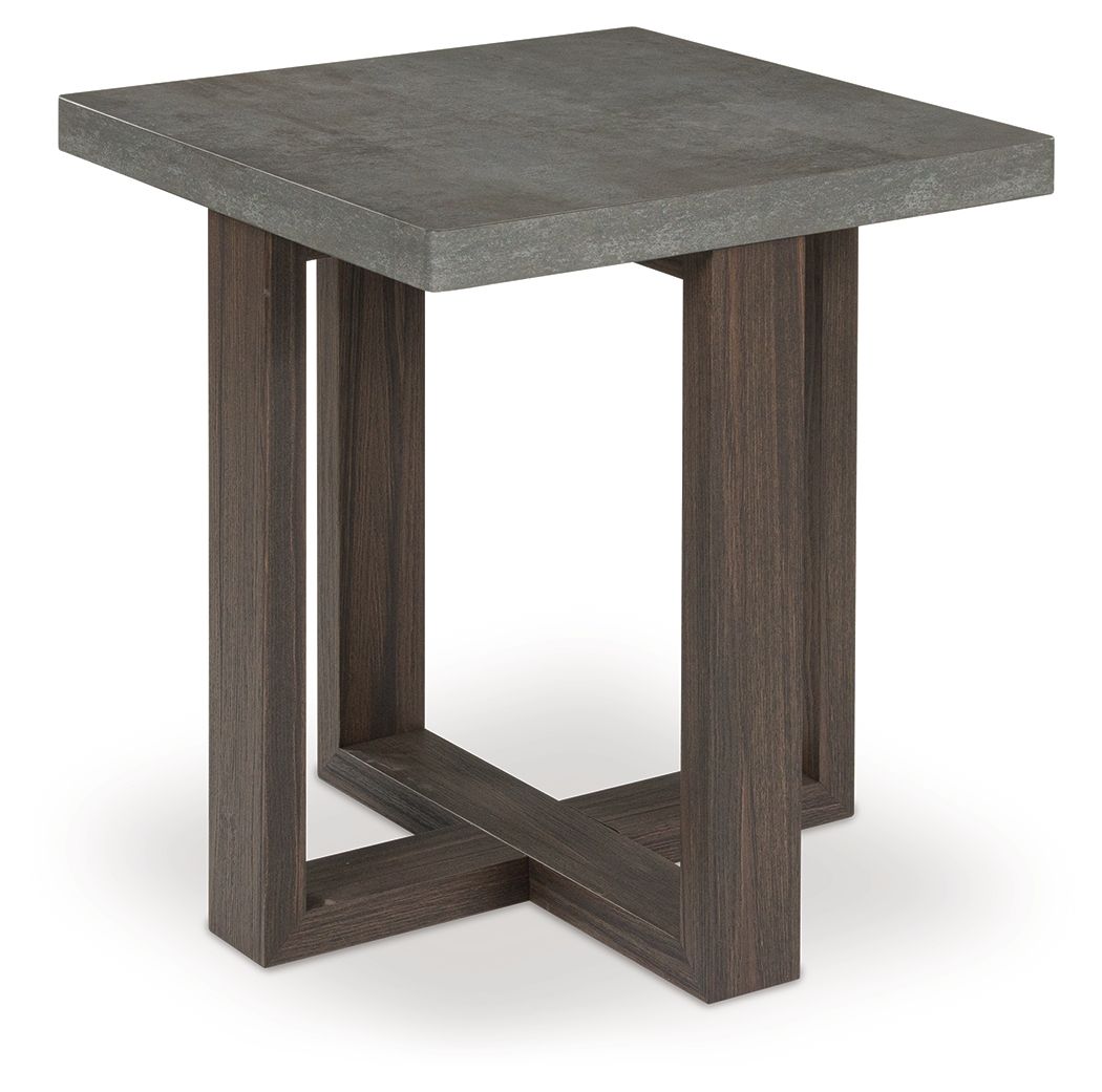 Dynnford - Occasional Table Set (Set of 3) - Gray / Brown, alternate view 7 with wood construction
