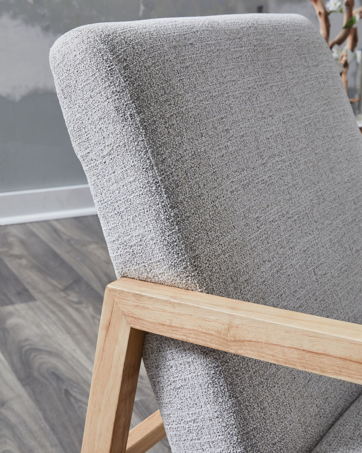 Wychworth - Accent Chair - Gray / Natural, alternate view 5 with performance fabric