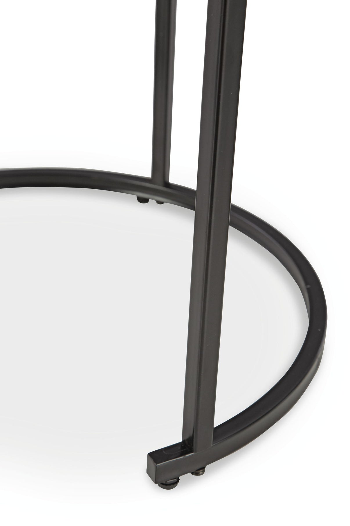 Jusmour - Occasional Nesting Table (Set of 4) - Black / White, alternate view 4 with faux leather